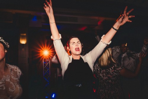 Guest dancing to the Wedding DJ in Burton-Upon-Trent