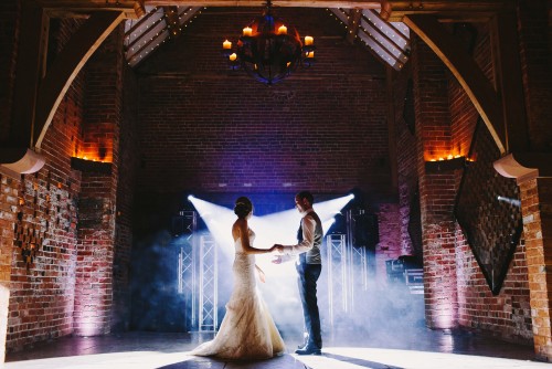 Bride and Groom's first dance at Shustoke Farm Barns