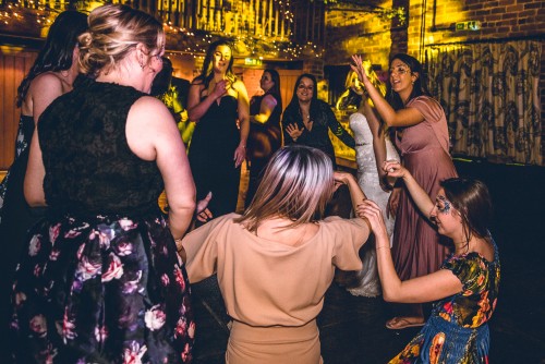 More guests dancing to the Mobile DJ at Curradine Barns in Shrawley, Worcestershire