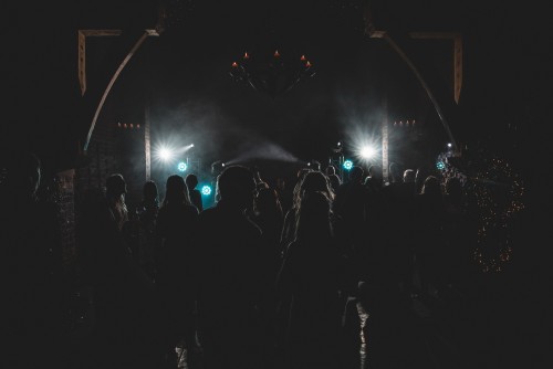 Full Dancefloor dancing to the Mobile Disco at Shustoke Farm Barns in Coleshill, Warwickshire