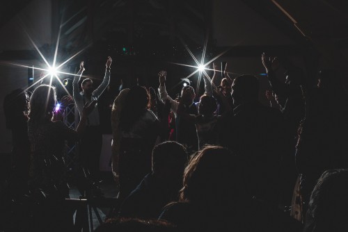 Another full dance floor dancing to the Party DJ at Mythe Barn in Atherstone, Leicestershire