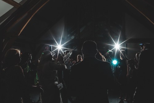 Full dance floor dancing to the Mobile Disco at Mythe Barn in Atherstone, Leicestershire