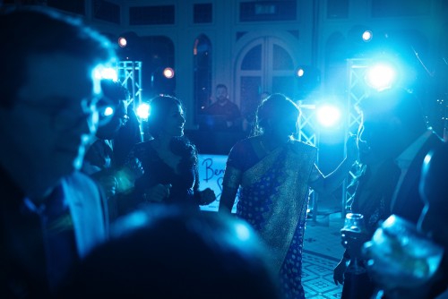 The Bride dancing to the Wedding DJ at Killworth House in Lutterworth, Leicestershire