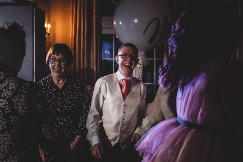 The Groom Dancing to the Wedding DJ at Brockencote Hall in Kidderminster, Worcestershire