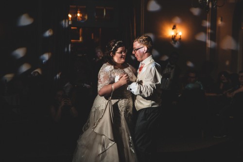 The Bride and Groom's First dance to the Mobile DJ at Brockencote Hall in Kidderminster, Worcestershire
