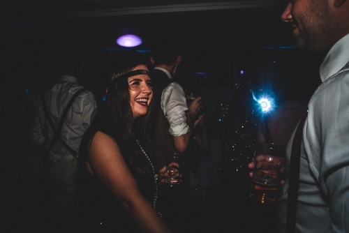 Guest dancing to the Mobile Disco at Ellenborough Park in Cheltenham, Gloucestershire