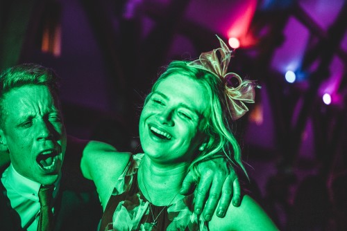 A young couple dancing to the Mobile DJ at The Mill Barns in Alveley