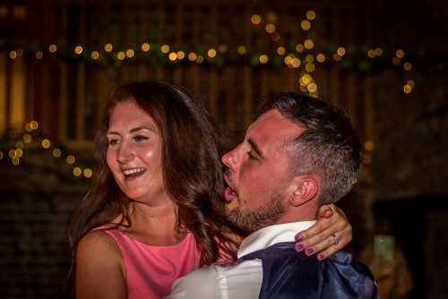 Couple dancing at Curradine Barns