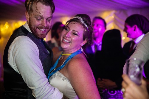 Bride and Groom dancing to the Wedding Disco in Bromsgrove