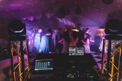 Professional Wedding DJ setup at Moxhull Hall in Wishaw, Sutton Coldfield