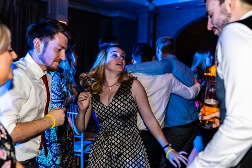 A guest dancing to the Mobile DJ at Hampton Manor in Solihull