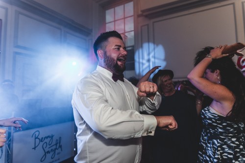 Guest dancing to the Wedding DJ at Middleton Hall in Tamworth, Staffordshire