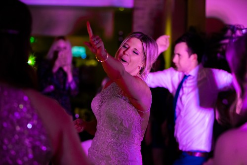 Bride dancing to the Mobile Disco in Leicestershire
