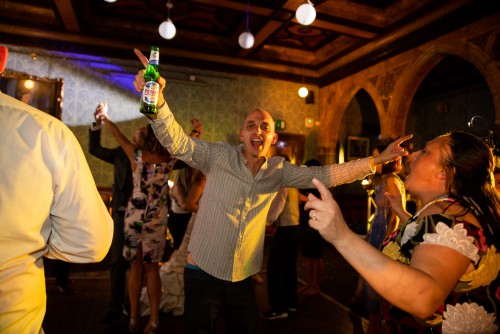 Another guests dancing to the mobile DJ at Highbury Hall in Birmingham