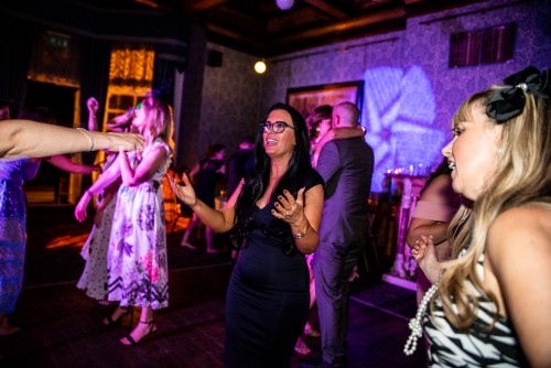 More gusts dancing to the mobile disco at Highbury Hall in Birmingham