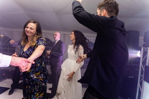 Bride and Groom dancing to the Mobile DJ at Whittington Cricket Club in Lichfield, Staffordshire