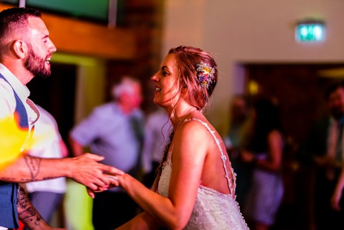 Bride and Groom dancing at Wootton Park