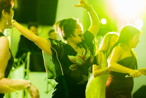 Guest dancing to the Mobile DJ at Edgbaston Stadium