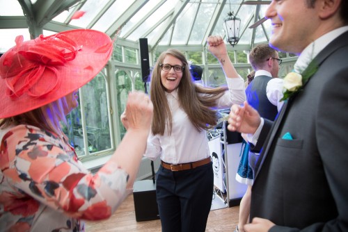 Guests dancing at Penyard House