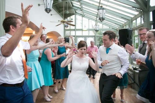 Bride and Groom dancing at Penyard House