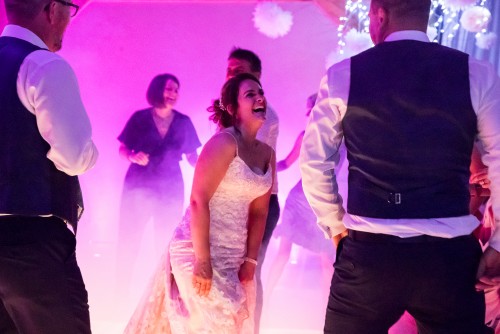 Bride dancing at Redhouse Barn