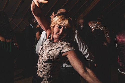 Guest dancing to the Mobile Disco at Thorpe Garden in Tamworth, Staffordshire