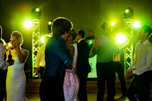 More guests dancing to the mobile disco at Chatsworth House