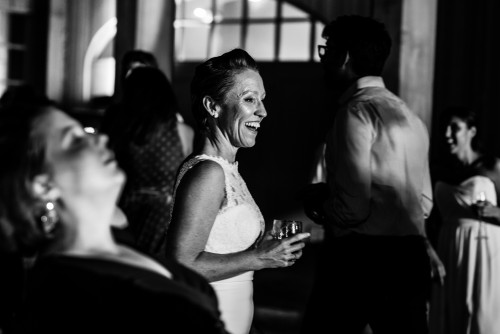 The Bride dancing to the mobile disco at Chatsworth House