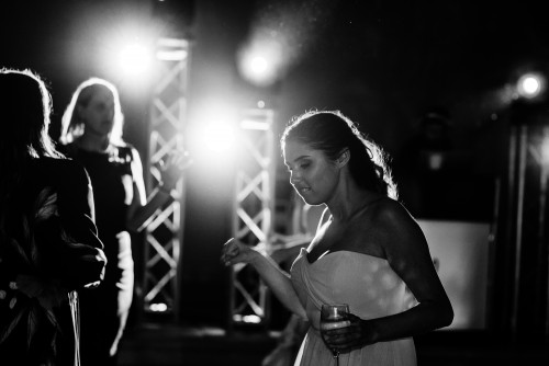 Guests dancing to the mobile disco at Chatsworth House