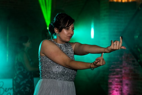 Nightclub style lighting and sound at Shustoke Farm Barns
