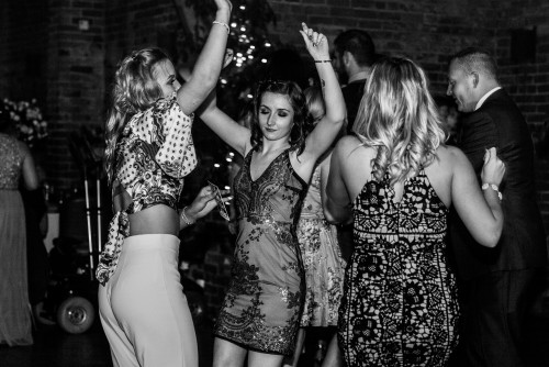 Group of girls dancing at Shustoke Farm Barns