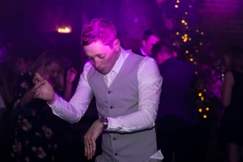 Groom dancing at Shustoke Farm Barns