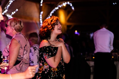 Another guest dancing to the Wedding Disco at Redhouse Barn in Bromsgrove, Worcestershire