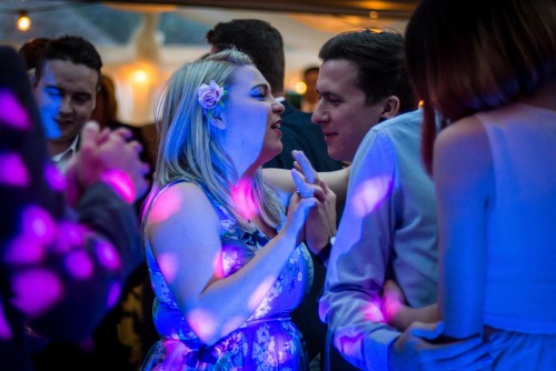 Guests slow dancing at The Limes Country Lodge Hotel