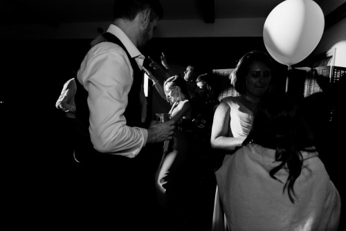 More guests dancing to the Wedding Disco at Swallows Nest Barn in Warwick