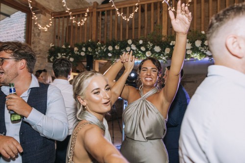Wedding Disco at the Cotswold Venue of The Kingscote Barn in Stroud, Gloucestershire