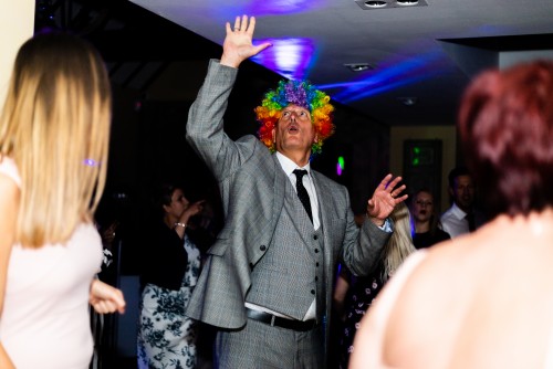 Guest dancing to the Mobile Disco at Nuthurst Grange