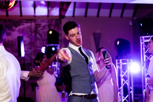 Guest dancing to the Wedding Disco in Loughborough