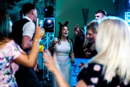 Guests dancing to the Wedding Disco in Kenilworth