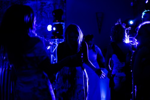 Guest dancing to the Mobile Disco in the Staffordshire
