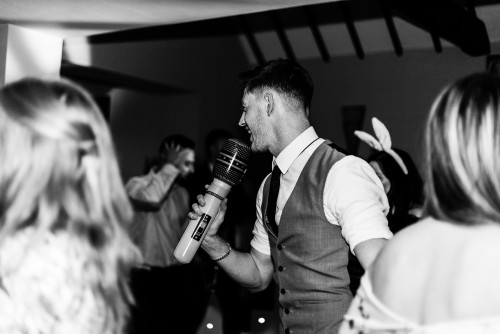 Guest dancing to the Wedding Disco at Mallory Court